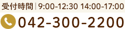 お気軽にお問い合わせください 042-300-2200